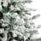 10ft. Pre-Lit Flocked Rock Springs Spruce Artificial Christmas Tree, Clear LED Lights